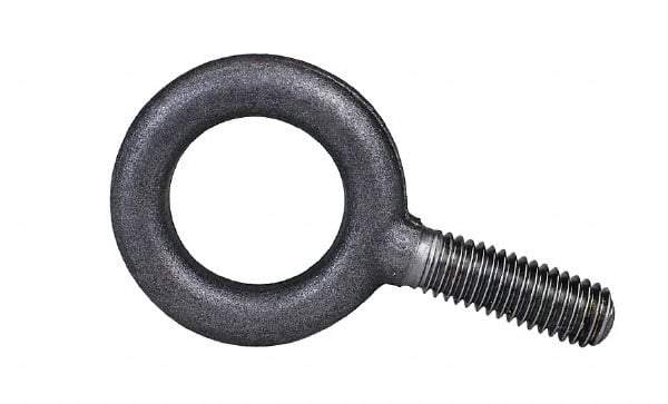 Gibraltar - 2,400 Lb Capacity, Steel, 1/2-13 Thread, Lifting Eye Bolt - Partially Threaded, 12" Shank, 2-1/2" Thread Length, No Shoulder - Makers Industrial Supply