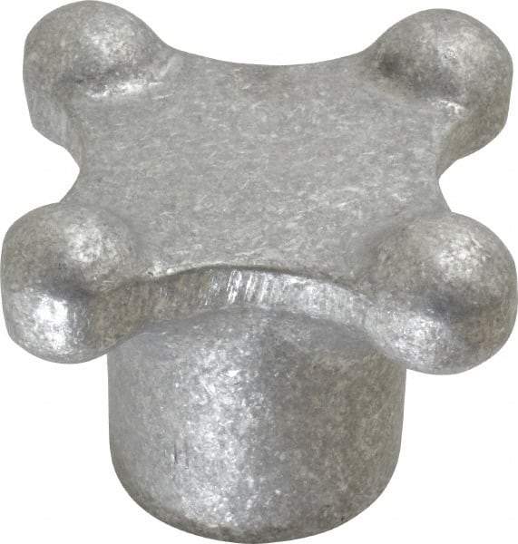 Jergens - 3" Head Diam, 4 Point Lobed Knob - 3/4-10 Hole, Aluminum - Makers Industrial Supply