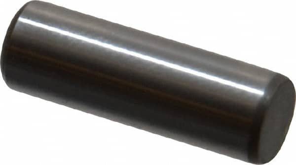 Jergens - 1/4" Diam x 3/4" Pin Length C-1215 Alloy Steel Pull Out Dowel Pin - C 47-58 & C 60-64 (Surface) Hardness, 1 Beveled & 1 Threaded End - Makers Industrial Supply