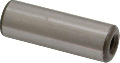 Jergens - 1/2" Diam x 1-1/2" Pin Length C-1215 Alloy Steel Pull Out Dowel Pin - C 47-58 & C 60-64 (Surface) Hardness, 1 Beveled & 1 Threaded End - Makers Industrial Supply