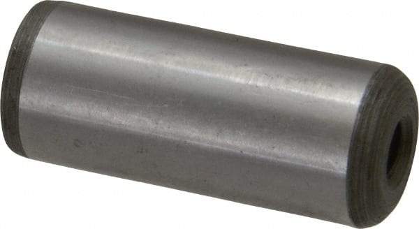 Jergens - 5/8" Diam x 1-1/2" Pin Length C-1215 Alloy Steel Pull Out Dowel Pin - C 47-58 & C 60-64 (Surface) Hardness, 1 Beveled & 1 Threaded End - Makers Industrial Supply