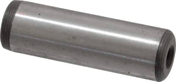 Jergens - 5/8" Diam x 2" Pin Length C-1215 Alloy Steel Pull Out Dowel Pin - C 47-58 & C 60-64 (Surface) Hardness, 1 Beveled & 1 Threaded End - Makers Industrial Supply