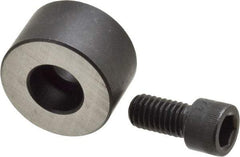 Jergens - 3/8-16 Thread, 1-1/4" OD, 3/4" High, Jig Foot - Black Oxide Finish, Low Carbon Steel, Case Hardened, 75-77 R30N Heat Treatment - Makers Industrial Supply