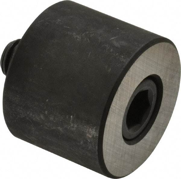 Jergens - 3/8-16 Thread, 1-1/4" OD, 1" High, Jig Foot - Black Oxide Finish, Low Carbon Steel, Case Hardened, 75-77 R30N Heat Treatment - Makers Industrial Supply