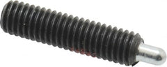 Jergens - 10-32, 3/4" Thread Length, 1/8" Plunger Projection, Steel Threaded Spring Plunger - 0.093" Max Plunger Diam, 3/4" Plunger Length, 1.3 Lb Init End Force, 2.7 Lb Final End Force, 3/32" Hex - Makers Industrial Supply