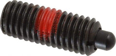 Jergens - 1/2-13, 1-1/4" Thread Length, 1/4" Plunger Projection, Steel Threaded Spring Plunger - 1/4" Max Plunger Diam, 1-1/4" Plunger Length, 6.6 Lb Init End Force, 17.4 Lb Final End Force, 1/4" Hex - Makers Industrial Supply