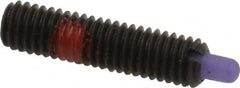 Jergens - 10-32, 3/4" Thread Length, 1/8" Plunger Projection, Steel Threaded Spring Plunger - 0.093" Max Plunger Diam, 3/4" Plunger Length, 2.9 Lb Init End Force, 11.1 Lb Final End Force, 3/32" Hex - Makers Industrial Supply