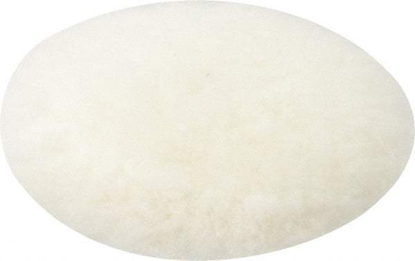 3M - 3" Diam Lambswool Bonnet Pad - 25/32" Pile, Hook & Loop Attachment - Makers Industrial Supply