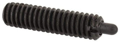 Jergens - 8-32, 5/8" Thread Length, 3/32" Plunger Projection, Steel Threaded Spring Plunger - 0.07" Max Plunger Diam, 5/8" Plunger Length, 2.7 Lb Init End Force, 7.3 Lb Final End Force, 5/64" Hex - Makers Industrial Supply