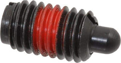 Jergens - 1/2-13, 13/16" Thread Length, 1/4" Plunger Projection, Steel Threaded Spring Plunger - 1/4" Max Plunger Diam, 13/16" Plunger Length, 2.5 Lb Init End Force, 15 Lb Final End Force - Makers Industrial Supply