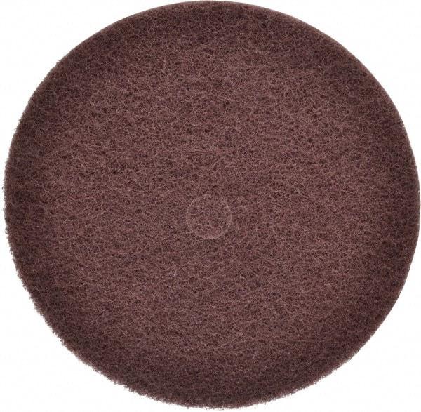 3M - 12" Medium Grade Aluminum Oxide Deburring Disc - 1-1/4" Center Hole, Arbor Connection, Maroon, 1,900 Max RPM - Makers Industrial Supply