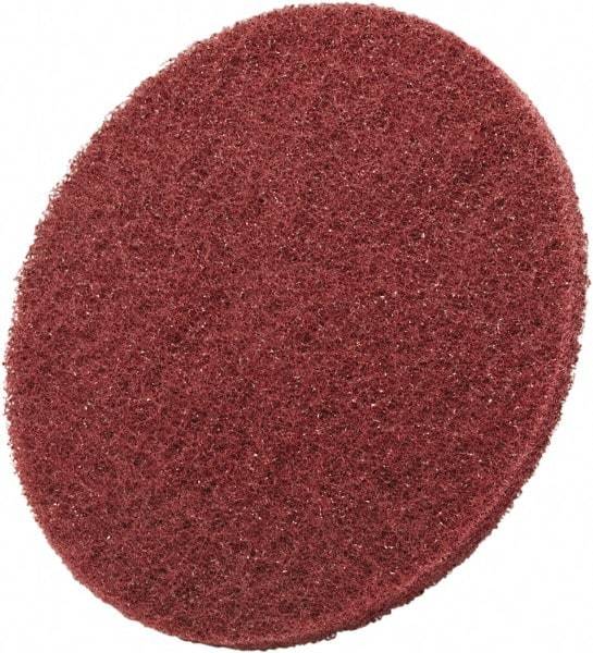 3M - 5" Very Fine Grade Aluminum Oxide Deburring Disc - Hook & Loop Connection, Maroon, 5,000 Max RPM - Makers Industrial Supply