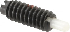 Jergens - 1/4-20, 5/8" Thread Length, 3/16" Plunger Projection, Steel Threaded Spring Plunger - 0.119" Max Plunger Diam, 5/8" Plunger Length, 0.3 Lb Init End Force, 3.5 Lb Final End Force - Makers Industrial Supply