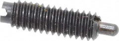 Jergens - 8-32, 1/2" Thread Length, 3/32" Plunger Projection, Steel Threaded Spring Plunger - 0.07" Max Plunger Diam, 1/2" Plunger Length, 0.5 Lb Init End Force, 4 Lb Final End Force - Makers Industrial Supply