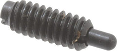 Jergens - 1/4-20, 5/8" Thread Length, 3/16" Plunger Projection, Steel Threaded Spring Plunger - Makers Industrial Supply