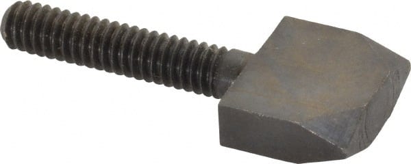 Jergens - 1/4-20 Thread, 1-1/4" Length Under Head, Steel Quarter Turn Screw - Grade C-1018, 3/4" Wide x 5/8" High x 1/4" Thick Head, Black Oxide, UNC Thread - Makers Industrial Supply