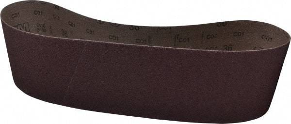 3M - 6" Wide x 48" OAL, 36 Grit, Aluminum Oxide Abrasive Belt - Aluminum Oxide, Very Coarse, Coated, X Weighted Cloth Backing, Series 341D - Makers Industrial Supply