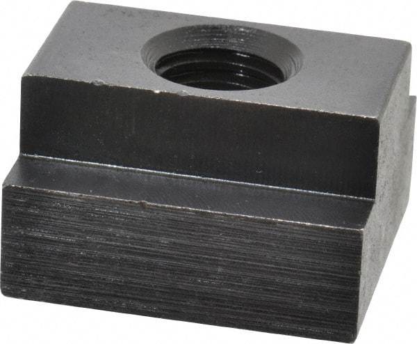 Jergens - 1/2-13 Blind Tapped T Slot Nut - 11/16" Slot Width, 1-1/8 x 7/16" Base Width x Height, 1-1/4 x 3/4" OAL x Height - Makers Industrial Supply