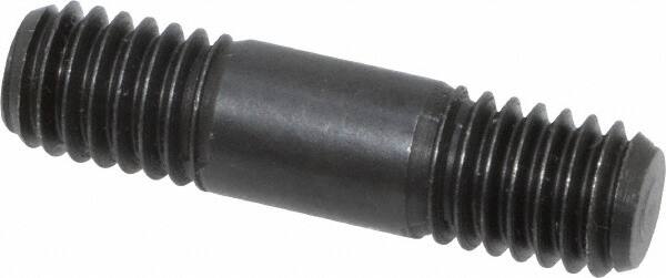 Jergens - 3/8-16 1-1/2" OAL Equal Double Threaded Stud - Alloy Steel, Black Oxide Finish, 3/8" Equal Thread Length - Makers Industrial Supply