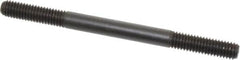 Jergens - 3/8-16 5" OAL Equal Double Threaded Stud - Alloy Steel, Black Oxide Finish, 1-1/4" Equal Thread Length - Makers Industrial Supply