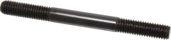 Jergens - 1/2-13 5-1/2" OAL Equal Double Threaded Stud - Alloy Steel, Black Oxide Finish, 1-1/2" Equal Thread Length - Makers Industrial Supply