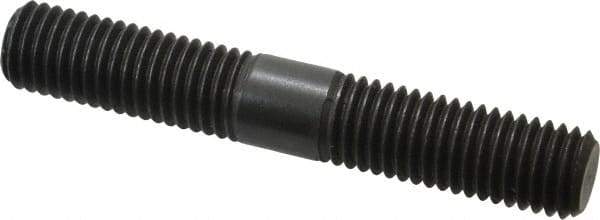 Jergens - 5/8-11 4" OAL Equal Double Threaded Stud - Alloy Steel, Black Oxide Finish, 1-9/16" Equal Thread Length - Makers Industrial Supply