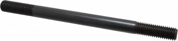 Jergens - 5/8-11 9" OAL Equal Double Threaded Stud - Alloy Steel, Black Oxide Finish, 1-3/4" Equal Thread Length - Makers Industrial Supply