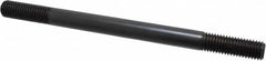 Jergens - 5/8-11 9" OAL Equal Double Threaded Stud - Alloy Steel, Black Oxide Finish, 1-3/4" Equal Thread Length - Makers Industrial Supply