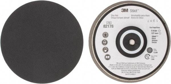 3M - 5" Diam Adhesive/PSA Disc Backing Pad - Soft Density, 7,500 RPM - Makers Industrial Supply