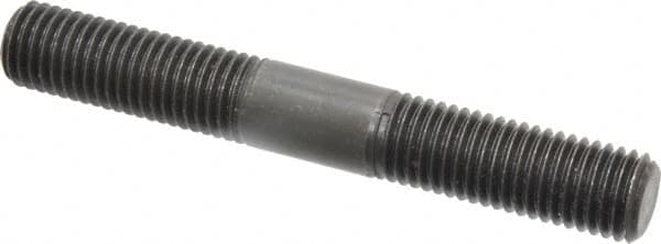 Jergens - 3/4-10 5-1/2" OAL Equal Double Threaded Stud - Alloy Steel, Black Oxide Finish, 2" Equal Thread Length - Makers Industrial Supply