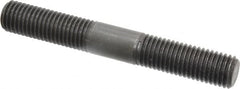 Jergens - 3/4-10 5-1/2" OAL Equal Double Threaded Stud - Alloy Steel, Black Oxide Finish, 2" Equal Thread Length - Makers Industrial Supply