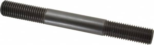 Jergens - 7/8-9 8" OAL Equal Double Threaded Stud - Alloy Steel, Black Oxide Finish, 2-1/4" Equal Thread Length - Makers Industrial Supply