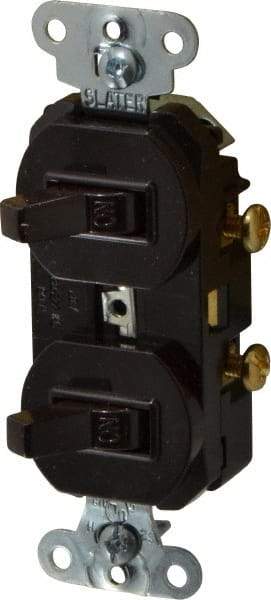 Pass & Seymour - 1 Pole, 120/277 VAC, 20 Amp, Flush Mounted, Ungrounded, Tamper Resistant Duplex Switch - NonNEMA Configuration, 2 Switch, Side Wiring, UL Listed 20 Standard - Makers Industrial Supply