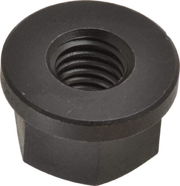 Jergens - 1/2-13, 1-1/8" Flange Diam, 11/16" High, 7/8" Across Flats, Flange Nut - Grade Low Carbon Steel Steel, Black Oxide Finish, 5/32" Flange Height, TCMA - Makers Industrial Supply