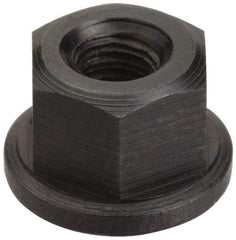 Jergens - 3/4-10 Steel Black Oxide Spherical Flange Nut - 3/4" High, 1-5/8" Diam x 1/4" High Flange, 2-1/2" Radius - Makers Industrial Supply