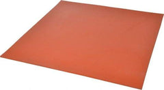 Made in USA - 12" Long, 12" Wide, 1/8" Thick, Silicone Rubber Foam Sheet - 35 to 45 Durometer, Orange-Red, -60 to 600°F, 650 psi Tensile Strength, Plain Backing, Stock Length - Makers Industrial Supply