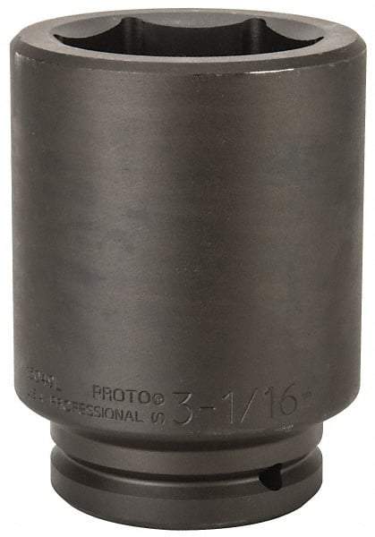 Proto - 1-1/2" Drive 3-1/16" Deep Impact Socket - 6 Points, 6-3/8" OAL - Makers Industrial Supply