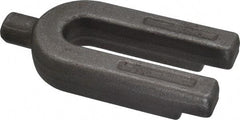 Jergens - 1-3/4" Wide x 3/4" High, Forged Steel, U Shaped Strap Clamp - 5/8" Stud, 2-1/2" Travel, 4" OAL, 11/16" Slot Width - Makers Industrial Supply