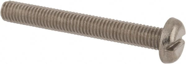 Value Collection - M5x0.80 Metric Coarse, 40mm Length Under Head Slotted Drive Machine Screw - Pan Head, Grade 18-8 & A2 Stainless Steel, Uncoated, Without Washer - Makers Industrial Supply