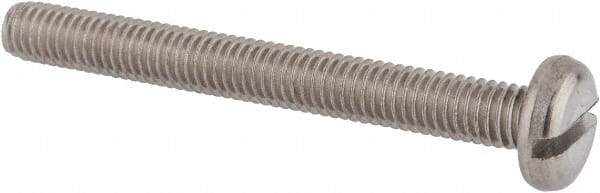 Value Collection - M6x1.00 Metric Coarse, 55mm Length Under Head Slotted Drive Machine Screw - Pan Head, Grade 18-8 & A2 Stainless Steel, Uncoated, Without Washer - Makers Industrial Supply