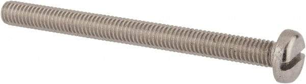 Value Collection - M6x1.00 Metric Coarse, 70mm Length Under Head Slotted Drive Machine Screw - Pan Head, Grade 18-8 & A2 Stainless Steel, Uncoated, Without Washer - Makers Industrial Supply