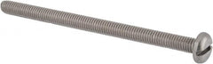 Value Collection - M6x1.00 Metric Coarse, 90mm Length Under Head Slotted Drive Machine Screw - Pan Head, Grade 18-8 & A2 Stainless Steel, Uncoated, Without Washer - Makers Industrial Supply