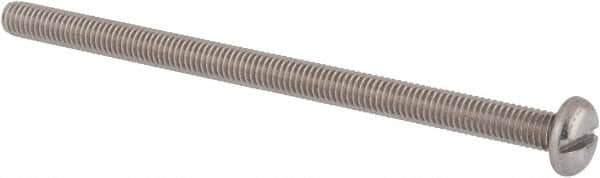 Value Collection - M6x1.00 Metric Coarse, 100mm Length Under Head Slotted Drive Machine Screw - Pan Head, Grade 18-8 & A2 Stainless Steel, Uncoated, Without Washer - Makers Industrial Supply