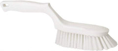 Vikan - 1-1/2" Bristle Length, Polyester Scrub Brush - 5-5/8" Long x 5" Wide Head, 13-1/2" OAL, White, Polypropylene Block - Makers Industrial Supply