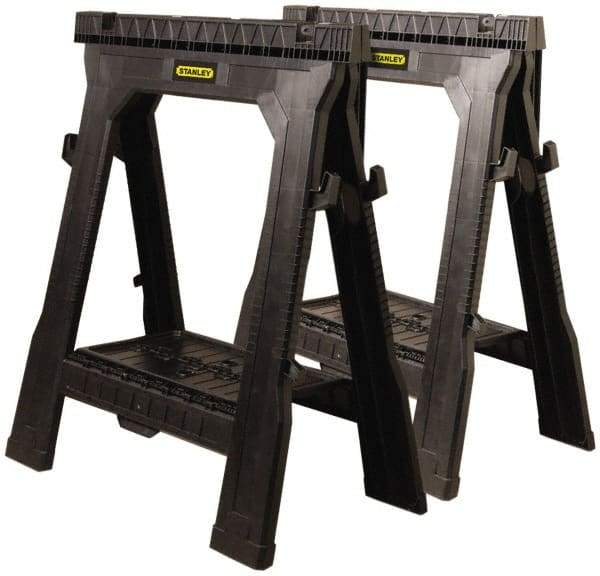 Stanley - Folding Sawhorse - 1" Long x 27.3" Wide x 32" High, Twin Pack - Makers Industrial Supply