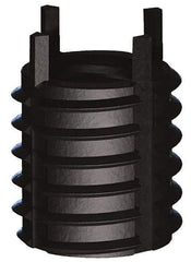 Jergens - 1/2-13 Internal, 3/4-16 External, UNC, 5/8" Insert Length, Heavy Duty Keylocking Thread Inserts - Carbon Steel, Zinc Phosphate Finish, Grade C1215, 2B Internal Class of Fit, 2A External Class of Fit, Use Tool 215-064706 - Exact Industrial Supply