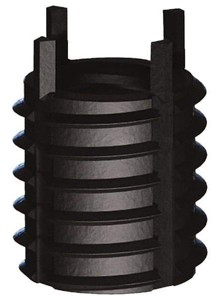 Jergens - 1-1/8 - 7 Internal, 1-1/2 - 12 External, UNC, 1-5/8" Insert Length, Heavy Duty Keylocking Thread Inserts - Carbon Steel, Zinc Phosphate Finish, Grade C1215, 2B Internal Class of Fit, 2A External Class of Fit, Use Tool 215-064713 - Makers Industrial Supply