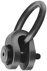 Jergens - 29,000 Lbs. Load Limit, Alloy Steel Side Pull Hoist Ring - Black Oxide Finish, 2-4-1/2 Inch Thread Size, 5-1/4 x 10-1/2 Inch Diameter Ring - Makers Industrial Supply