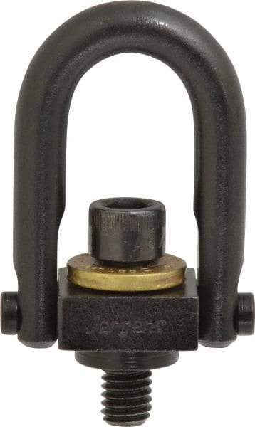 Jergens - 1,000 Lb Load Capacity Safety Engineered Center Pull Hoist Ring - 12 Ft/Lb Torque, 3/8 - 16 Thread, 4140 Alloy Steel, Black Oxide Finish - Makers Industrial Supply