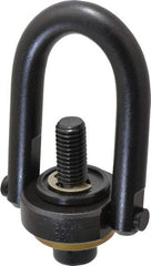 Jergens - 2,500 Lb Load Capacity Safety Engineered Center Pull Hoist Ring - 28 Ft/Lb Torque, 1/2 - 13 Thread, 4140 Alloy Steel, Black Oxide Finish - Makers Industrial Supply